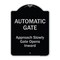 Signmission Designer Series-Automatic Gate Approach Slowly Gate Opens Inward, 24" x 18", BS-1824-9863 A-DES-BS-1824-9863 - alternate 1